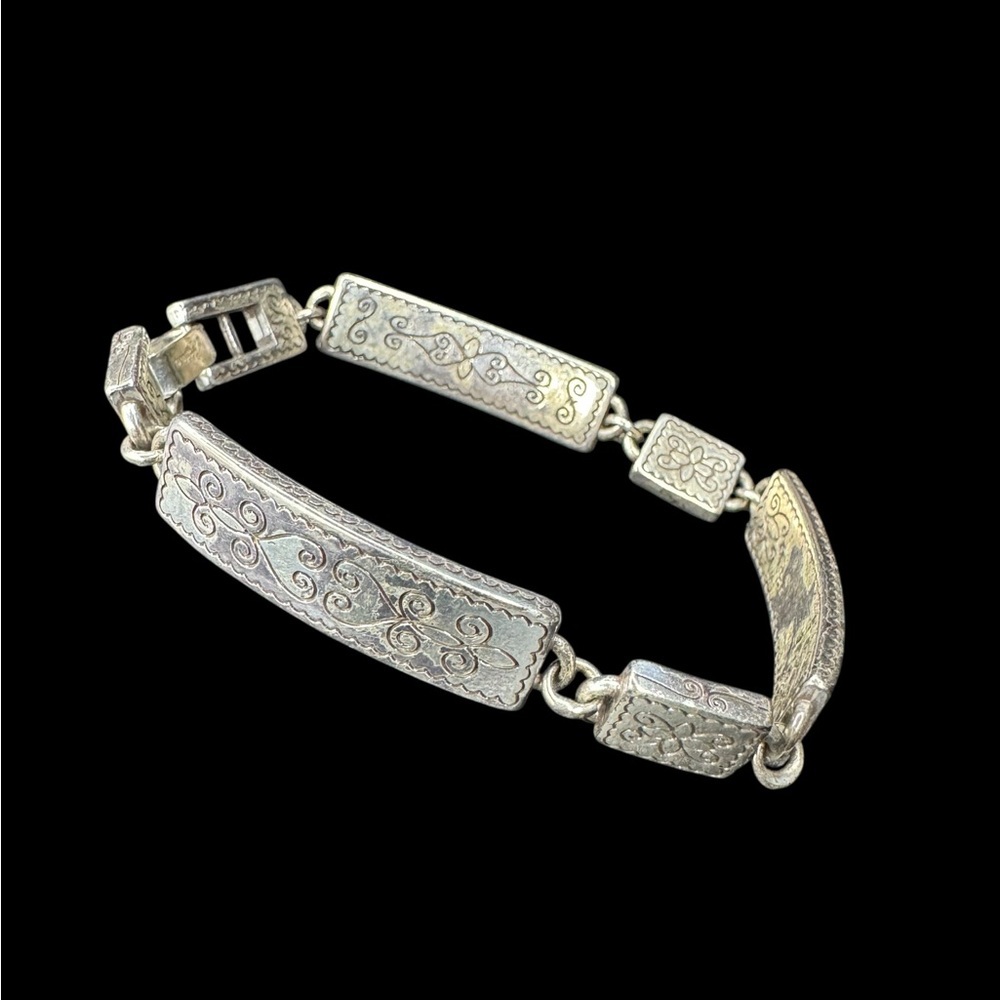 Brighton Silver Tone Bracelet with Intricate Design
